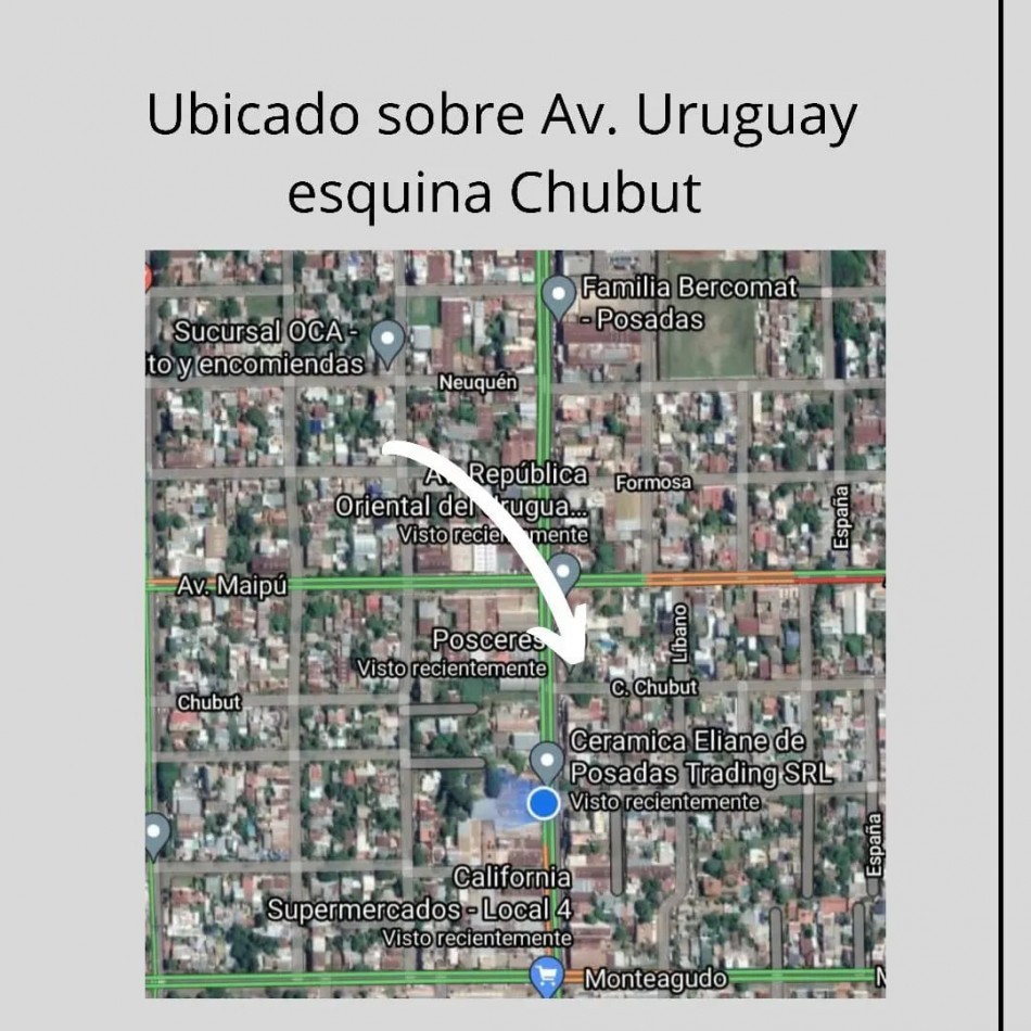 TERRENO EN VENTA SOBRE AV URUGUAY