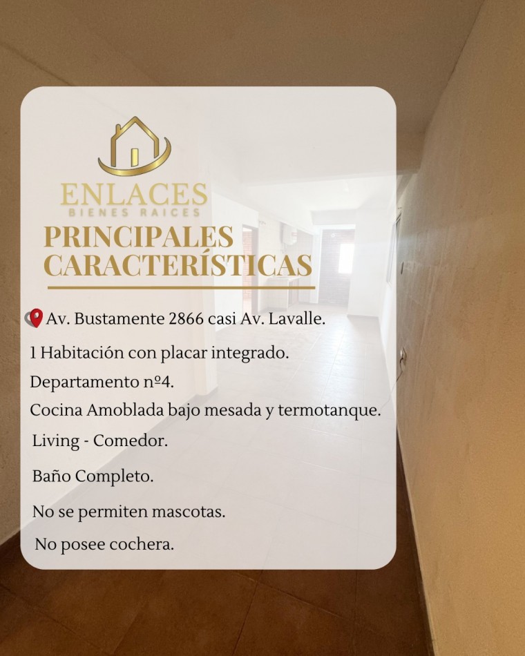 DEPARTAMENTO DE 1 DORMITORIO EN ALQUILER