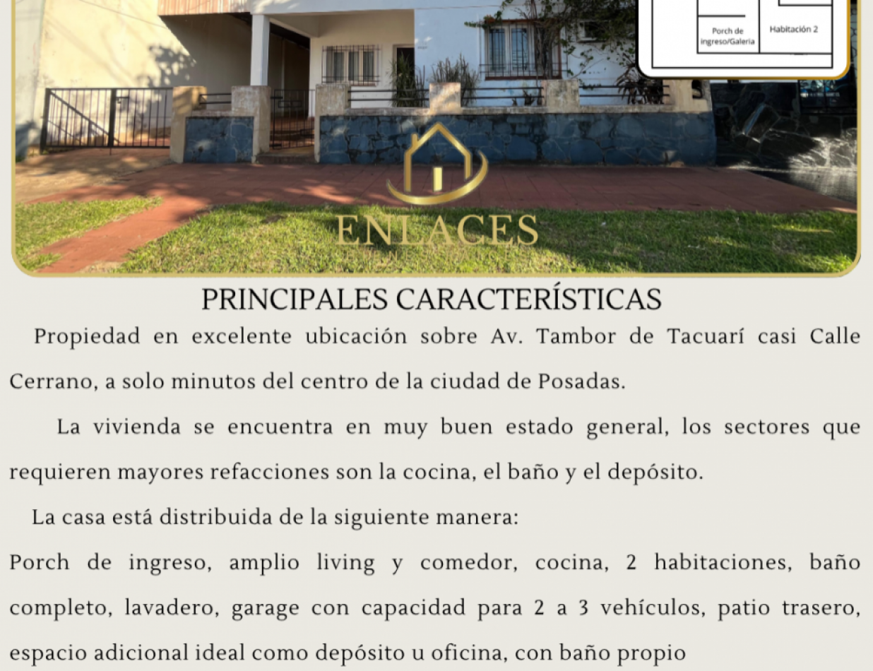 Casa en venta sobre importante Avenida
