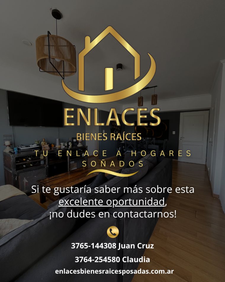 DEPARTAMENTO DE 3 HABITACIONES EN VENTA CENTRO DE POSADAS